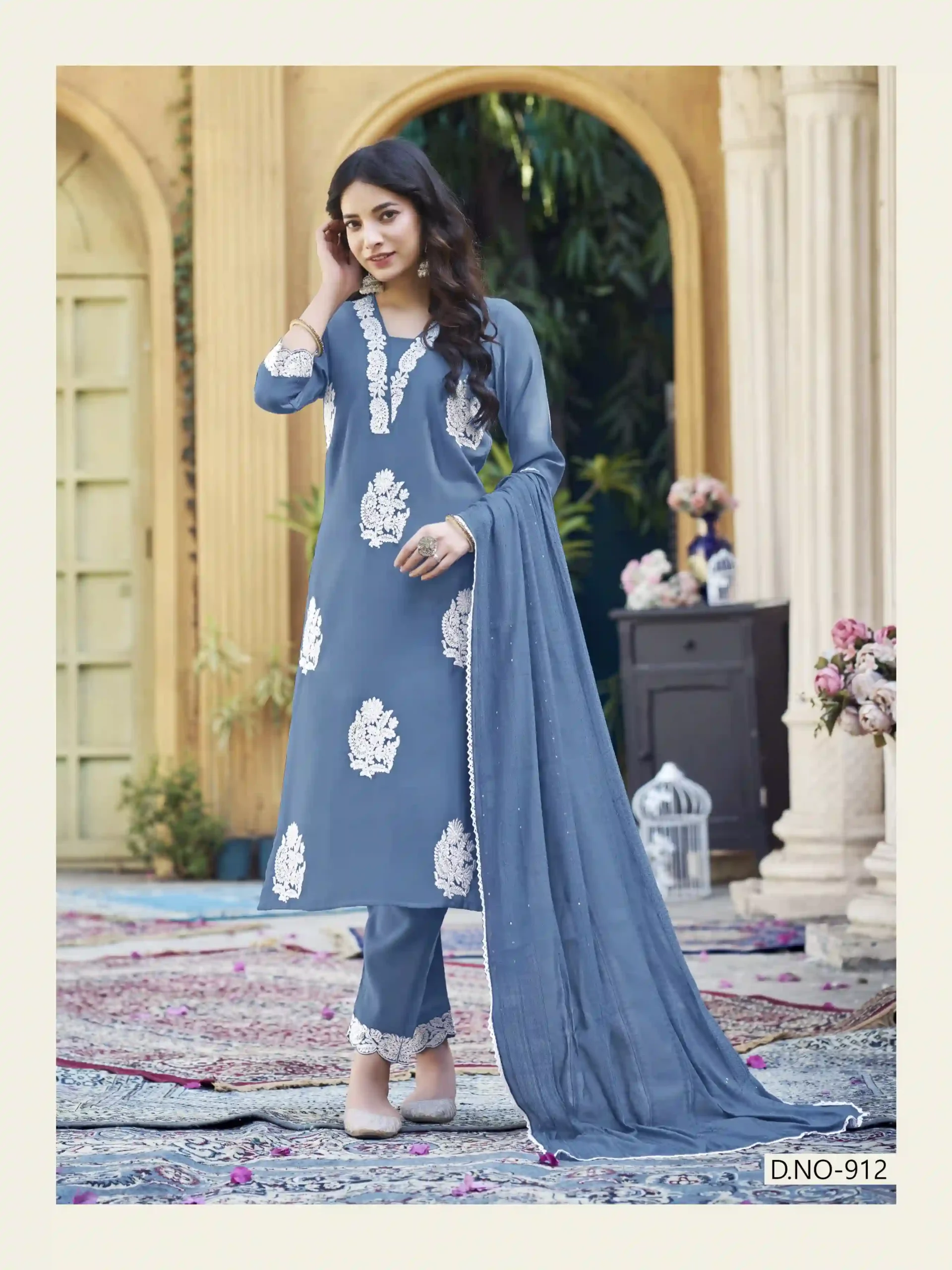 Karissa Erika Premium Pure Viscose Roman Wholesale Readymade Salwar Suit Catalog — Wholesale Readymade Suit, Karissa wholesale from Surat - Gallery Image 2